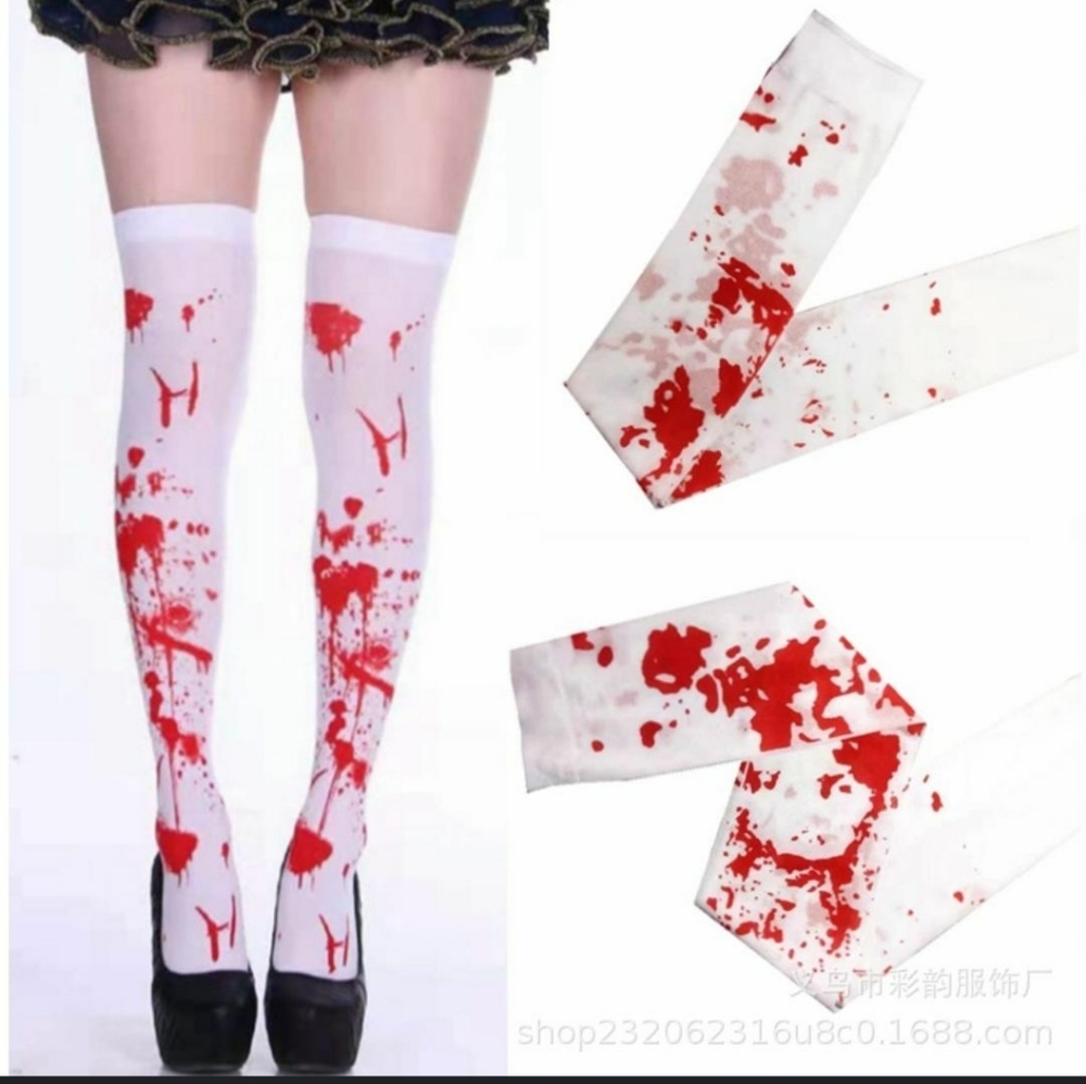 2 Pairs of Bloody Thigh High Stockings